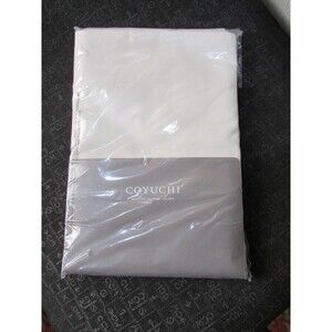 Coyuchi Organic Cotton  Pillowcase King Pair Two Ton Geo Jacquard Ivory/White